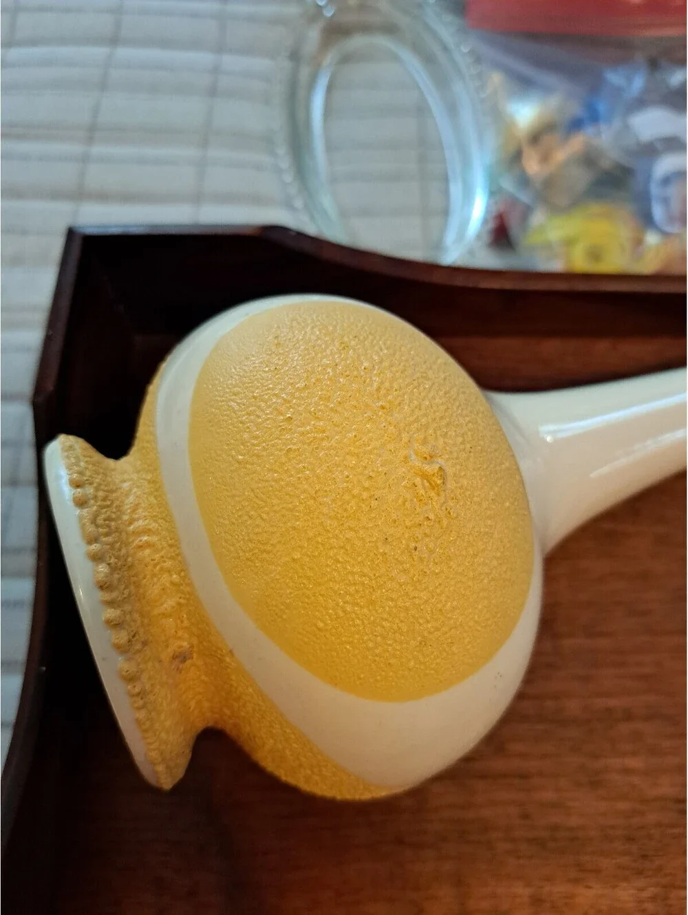 Vintage Royal Haegar Art Pottery MCM Yellow/White Lava Texture Glaze Vase